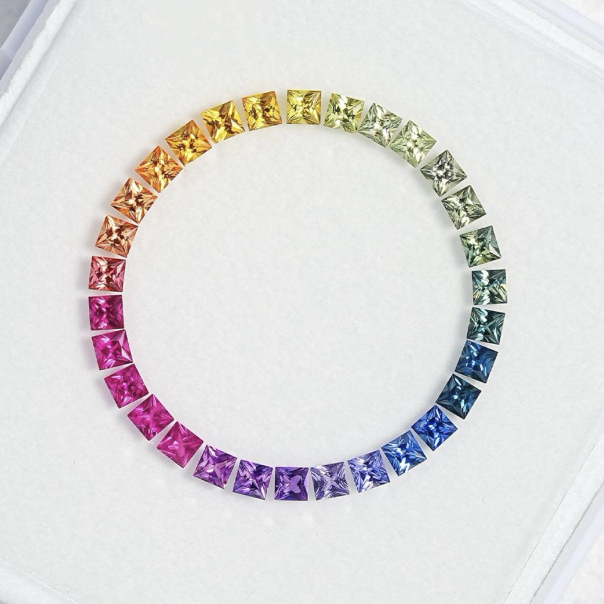 天然サファイア 配石 プリンセスカット|高精度カット・用途相談可