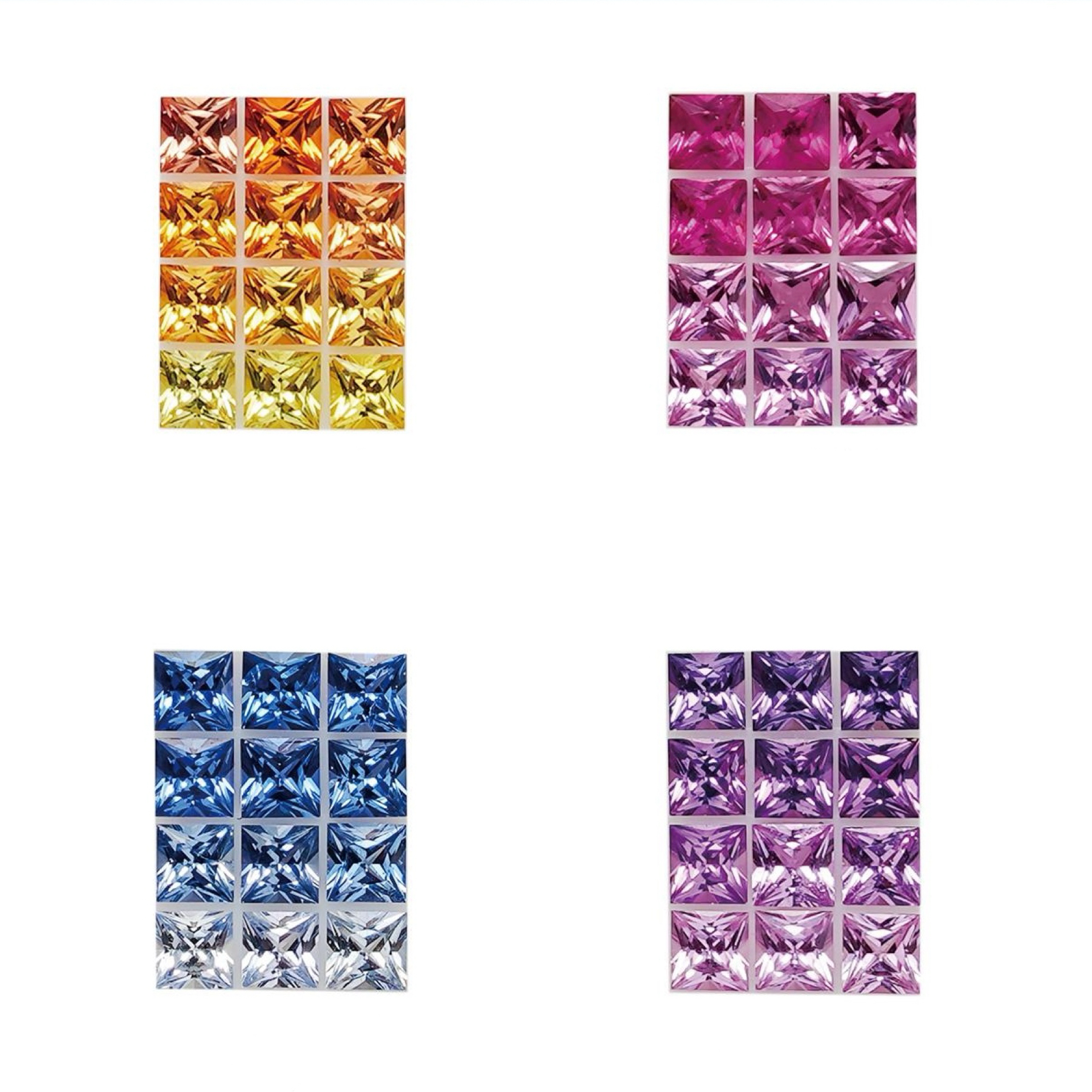 天然サファイア 配石 プリンセスカット|高精度カット・用途相談可 - 画像 (2)