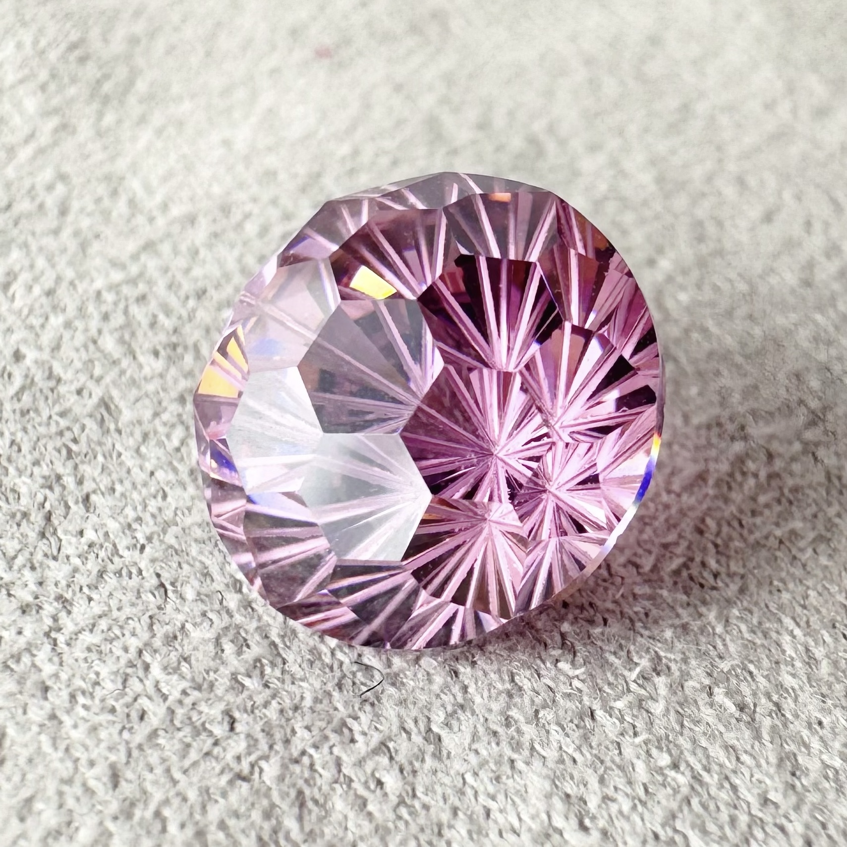 【受注生産】花火カット CZ – ピンク系#04 薔薇霞(10mm / 8mm / 6mm) - 画像 (3)
