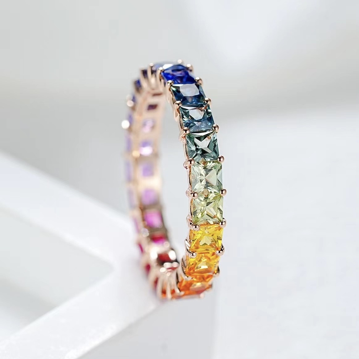 天然サファイア 精密プリンセスカット配石|グラデーション・小粒対応 - 画像 (5)