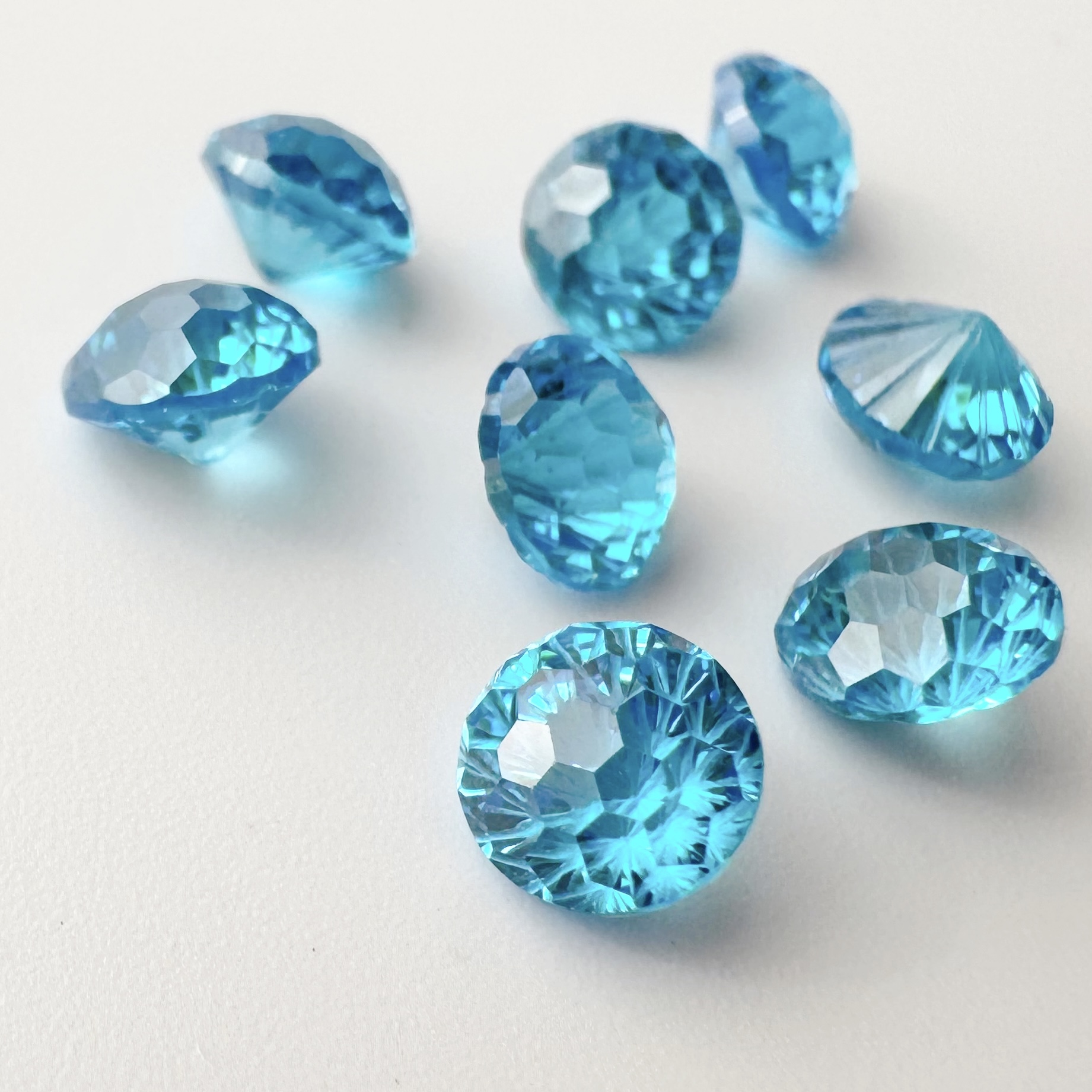 【受注生産】花火カット CZ 青系 #02 青映|10mm・8mm・6mm対応|キュービックジルコニア ルース 卸売 - 画像 (6)