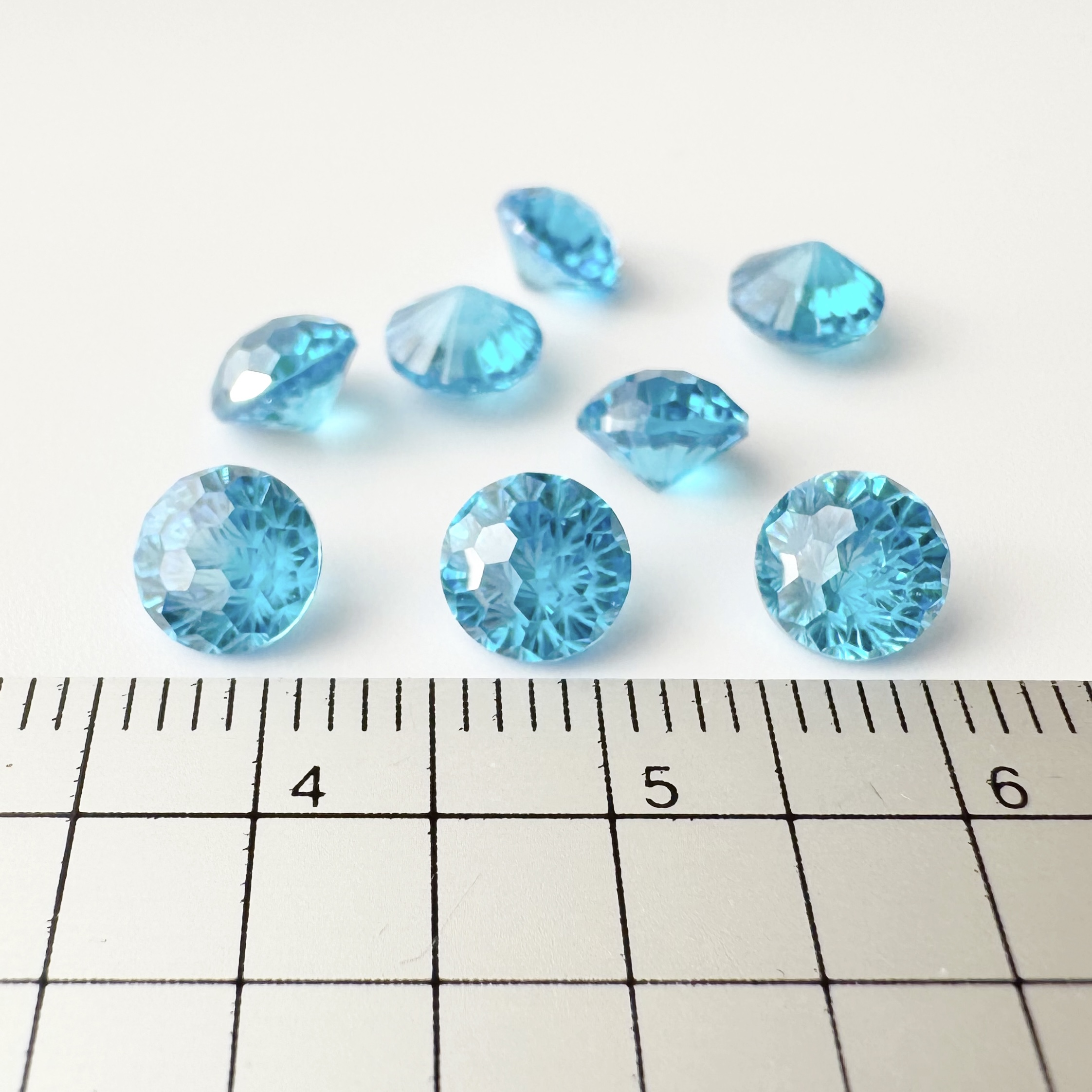 【受注生産】花火カット CZ 青系 #02 青映|10mm・8mm・6mm対応|キュービックジルコニア ルース 卸売 - 画像 (7)